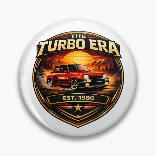 Item preview, The Turbo Era - 80s Turbo Hot Hatch Classic Car Badge designed and sold by ClassicThrottle.