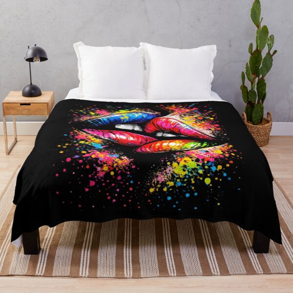 Item preview, Color Riot Lips – Vibrant Pop Art designed and sold by Assie P T T design.