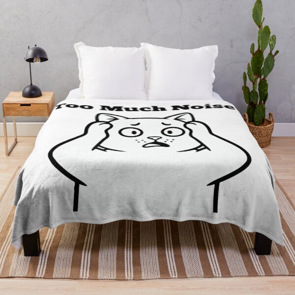 Item preview, Too Much Noise Cat Shirt – Funny Overwhelmed Introvert Cat Minimalist Line Art Anxiety Humor Design designed and sold by Design-Pro-21.