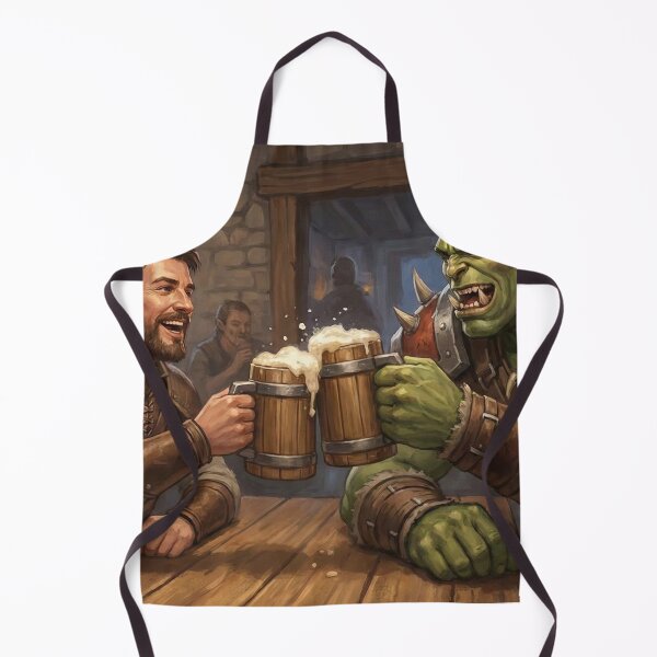 Item preview, Orc & Human Tavern Toast - Fantasy RPG Friendship Art designed and sold by TheodoreZingal.