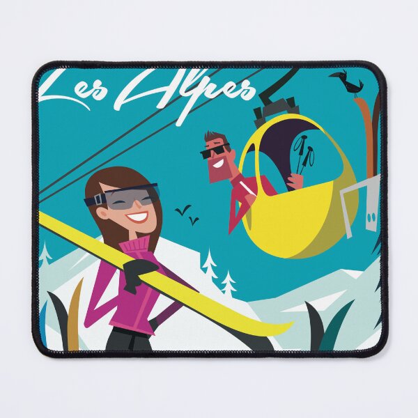 Item preview, Les Alpes ski poster designed and sold by GAGodel.