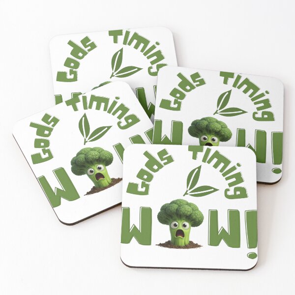 Item preview, Wow God’s Timing – Cartoon Graphic Broccoli Design designed and sold by Bellynza.