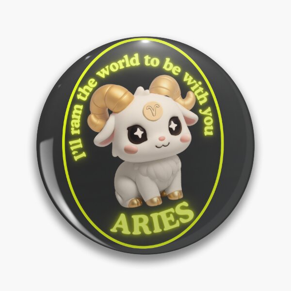 Item preview, The Zodies Aries Ram Neon Badge designed and sold by stickeeyard.