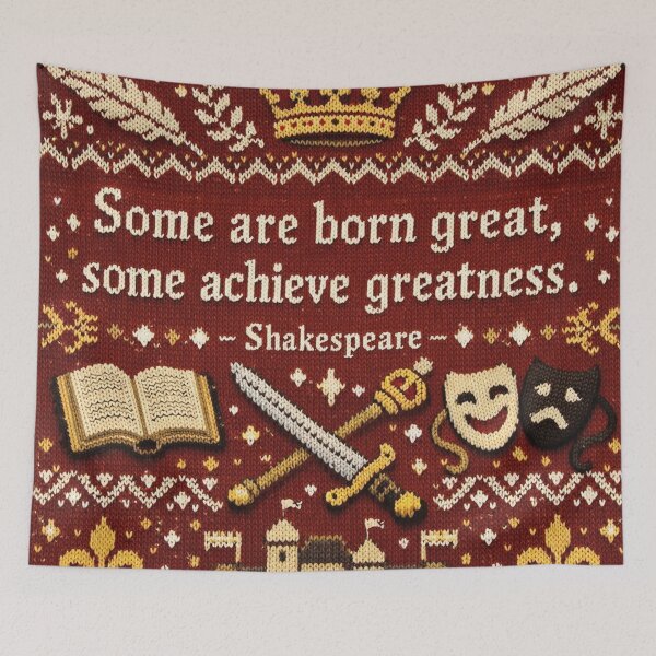Item preview, Shakespeare quote Born Great Knitting pattern designed and sold by Mauswohn.