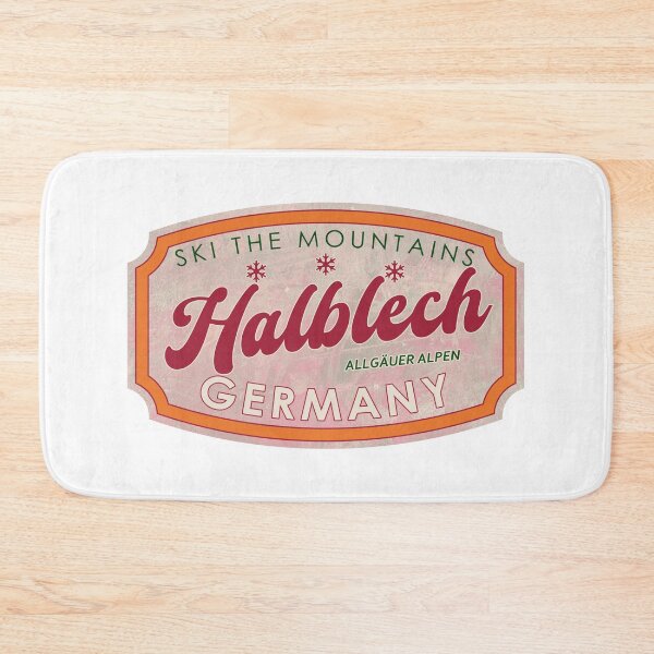 Artikelvorschau, Halblech, Deutschland, Allgäuer Alpen, Ski, strukturiertes Skiabzeichen entworfen und verkauft von Wanderful-roads.