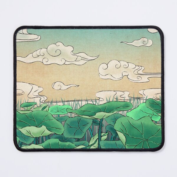 Item preview, Awakening Purity: Lotus Leaves in the Misty Dawn designed and sold by QamarART Paintings.