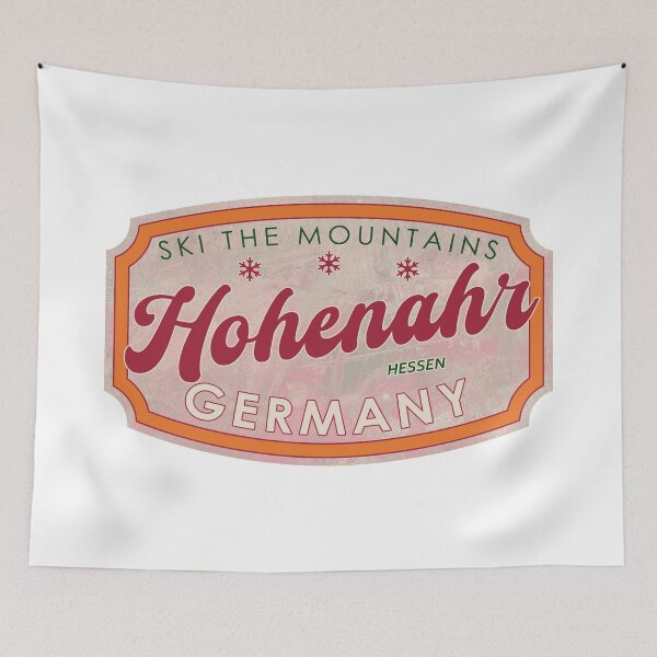 Item preview, Hohenahr, Germany, Hessen, Ski, textured skiing badge designed and sold by Wanderful-roads.