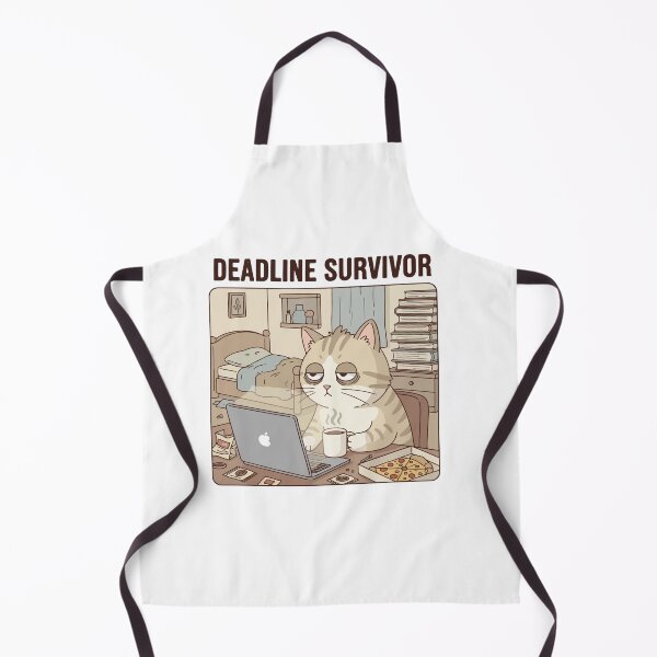 Item preview, Tired Work Cat Shirt – Funny Grumpy Orange Cat Cartoon Laptop Overworked Stress Humor Design designed and sold by Design-Pro-21.