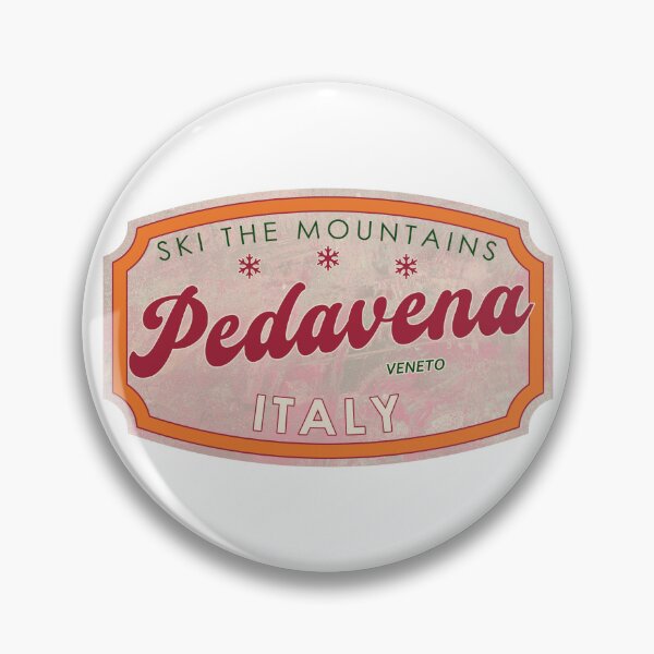 Item preview, Pedavena, Italy, Veneto, Ski, textured skiing badge designed and sold by Wanderful-roads.