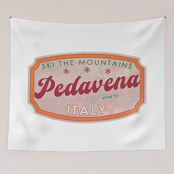 Item preview, Pedavena, Italy, Veneto, Ski, textured skiing badge designed and sold by Wanderful-roads.