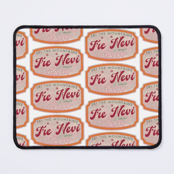 Item preview, Tre Nevi, Italy, Abruzzo, Ski, textured skiing badge designed and sold by Wanderful-roads.