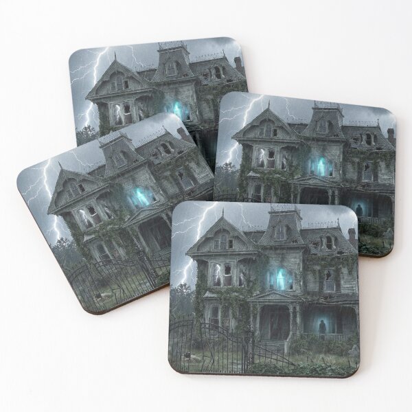 Item preview, Gothic Haunted Mansion & Storm - Spooky Horror House Art designed and sold by TheodoreZingal.