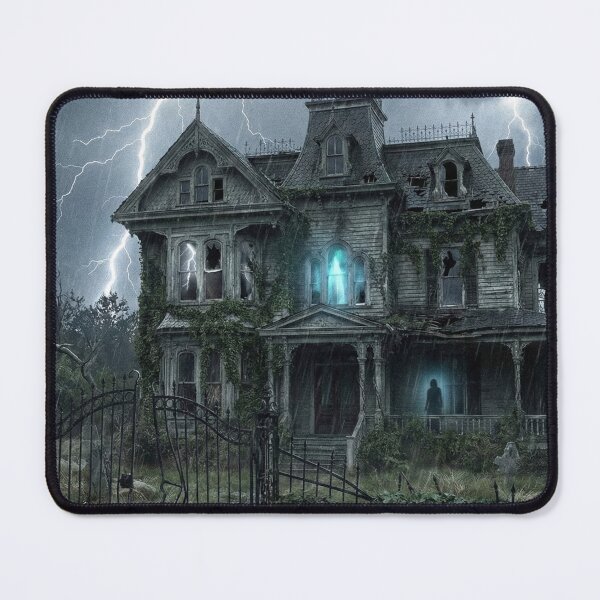Item preview, Gothic Haunted Mansion & Storm - Spooky Horror House Art designed and sold by TheodoreZingal.