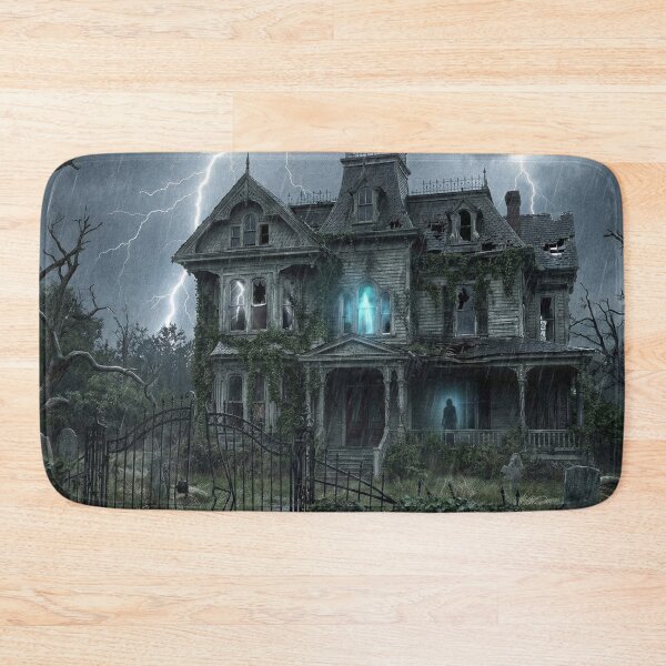 Item preview, Gothic Haunted Mansion & Storm - Spooky Horror House Art designed and sold by TheodoreZingal.