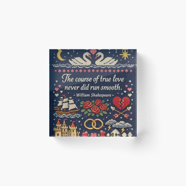 Item preview, Shakespeare's True Love quote in a knitting pattern designed and sold by Mauswohn.