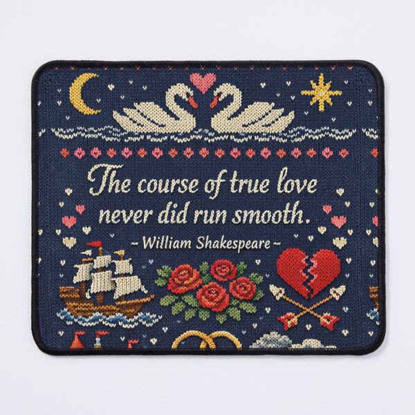 Item preview, Shakespeare's True Love quote in a knitting pattern designed and sold by Mauswohn.