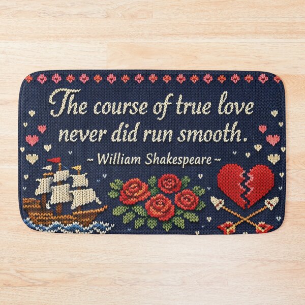 Item preview, Shakespeare's True Love quote in a knitting pattern designed and sold by Mauswohn.