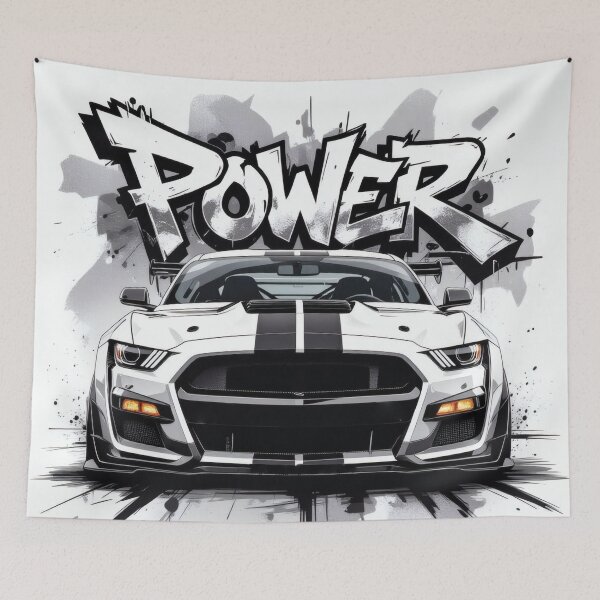 Item preview, Modern Ford Mustang – Muscle Car Street Art Illustration designed and sold by Salimgor Hangaround Music.
