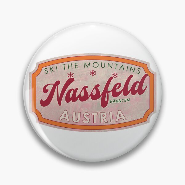 Item preview, Nassfeld, Austria, Kärnten, Ski, textured skiing badge designed and sold by Wanderful-roads.