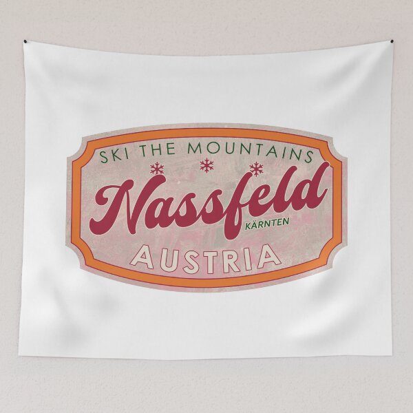 Item preview, Nassfeld, Austria, Kärnten, Ski, textured skiing badge designed and sold by Wanderful-roads.