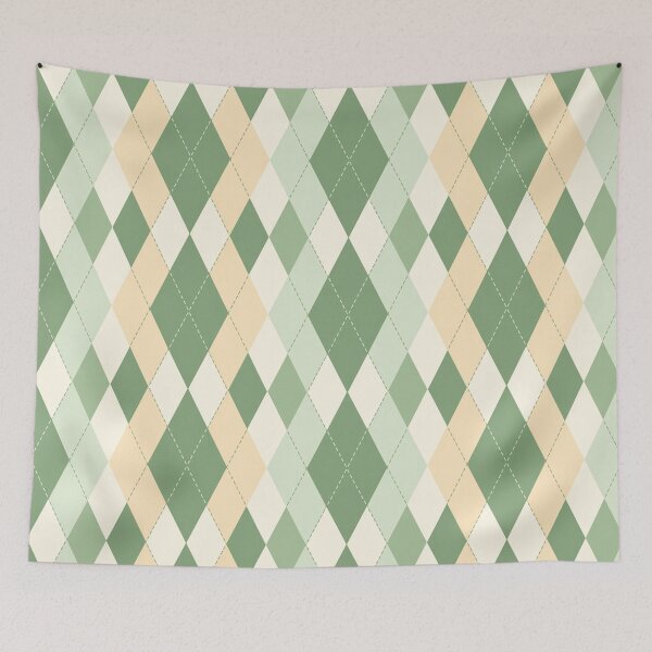 Item preview, Sage Green Pastel Argyle Pattern | Minimalist Scandinavian Preppy Seamless Design designed and sold by Tamas Das.