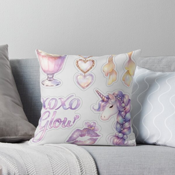 Item preview, XOXO Glow Pastel Unicorn Sticker Set designed and sold by CoquetteLunaCo.