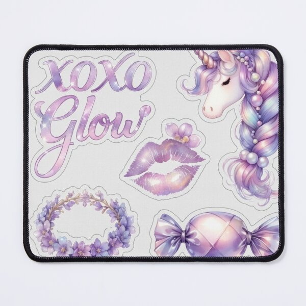 Item preview, XOXO Glow Pastel Unicorn Sticker Set designed and sold by CoquetteLunaCo.