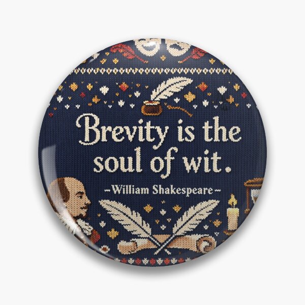 Item preview, Shakespeare's Soul of Wit quote in a knitted pattern look designed and sold by Mauswohn.