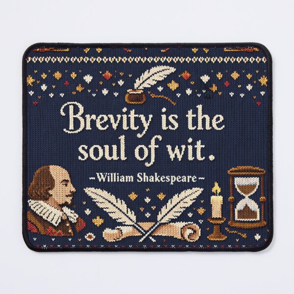 Item preview, Shakespeare's Soul of Wit quote in a knitted pattern look designed and sold by Mauswohn.