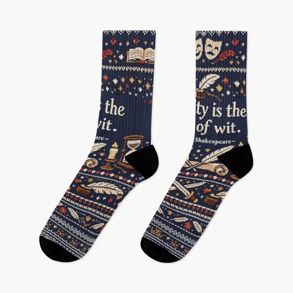 Item preview, Shakespeare's Soul of Wit quote in a knitted pattern look designed and sold by Mauswohn.