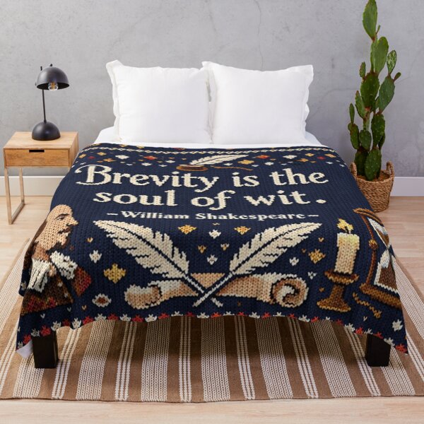 Item preview, Shakespeare's Soul of Wit quote in a knitted pattern look designed and sold by Mauswohn.