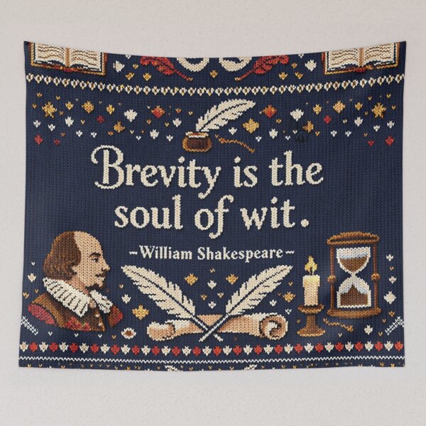 Item preview, Shakespeare's Soul of Wit quote in a knitted pattern look designed and sold by Mauswohn.