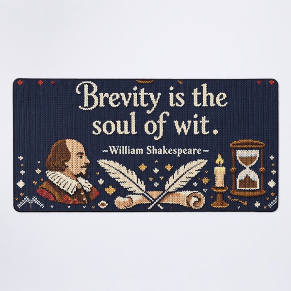 Item preview, Shakespeare's Soul of Wit quote in a knitted pattern look designed and sold by Mauswohn.
