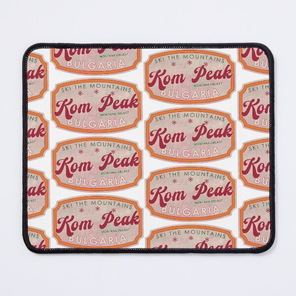 Item preview, Kom Peak, Bulgaria, Montana Oblast, Ski, textured skiing badge designed and sold by Wanderful-roads.