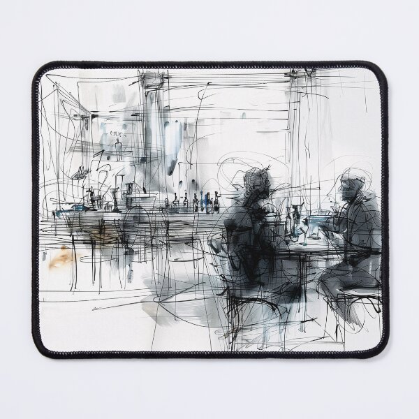 Item preview, Abstract Restaurant Scene designed and sold by SleekLineSketches.