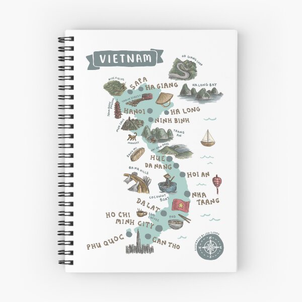 Item preview, Map of Vietnam - Teal designed and sold by Those Pencil Shavings.