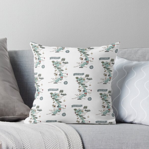 Item preview, Map of Vietnam - Teal designed and sold by Those Pencil Shavings.