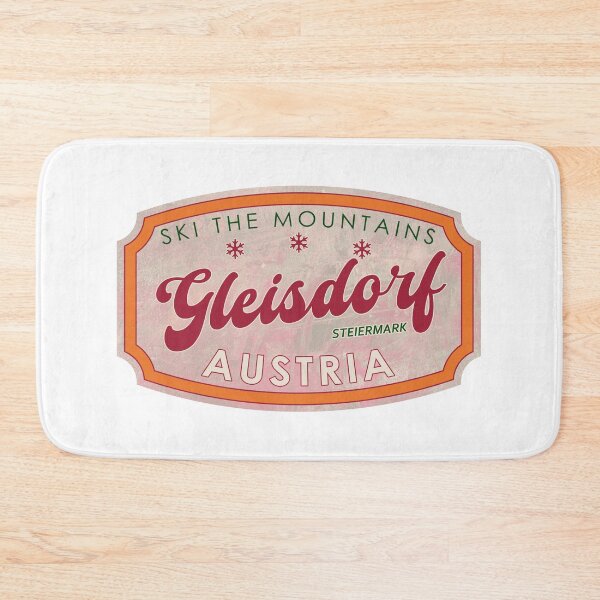 Item preview, Gleisdorf, Austria, Steiermark, Ski, textured skiing badge designed and sold by Wanderful-roads.