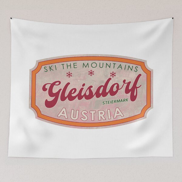 Item preview, Gleisdorf, Austria, Steiermark, Ski, textured skiing badge designed and sold by Wanderful-roads.