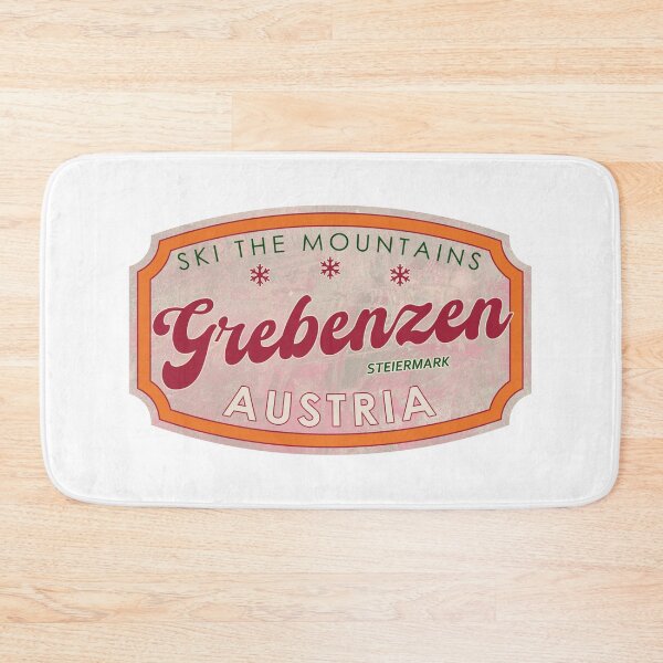 Item preview, Grebenzen, Austria, Steiermark, Ski, textured skiing badge designed and sold by Wanderful-roads.