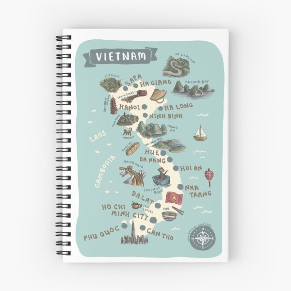 Item preview, Map of Vietnam - Teal designed and sold by Those Pencil Shavings.