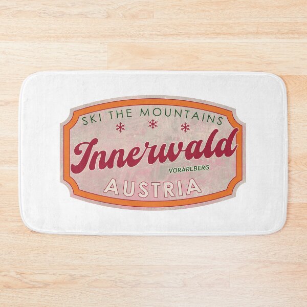 Item preview, Innerwald, Austria, Vorarlberg, Ski, textured skiing badge designed and sold by Wanderful-roads.