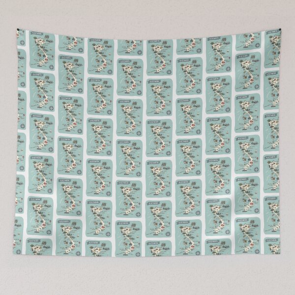 Item preview, Map of Vietnam - Teal designed and sold by Those Pencil Shavings.
