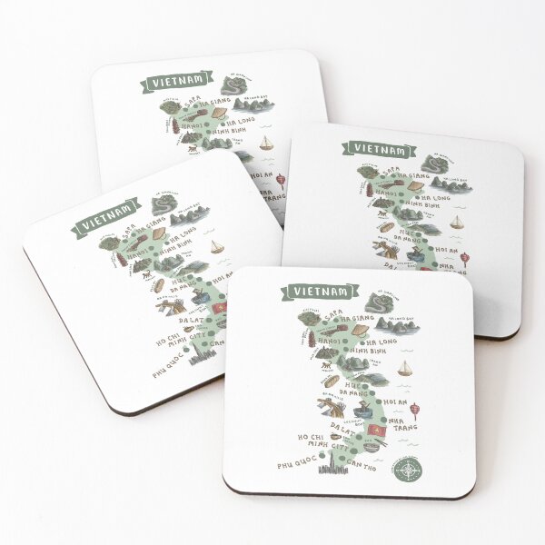 Item preview, Map of Vietnam - Green designed and sold by Those Pencil Shavings.