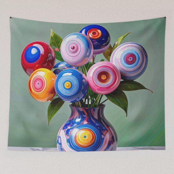 Item preview, Still Life with Abstract Flowers designed and sold by Vicky Brago-Mitchell®.