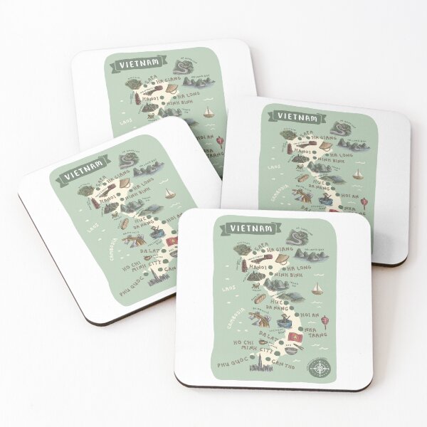 Item preview, Map of Vietnam - Green designed and sold by Those Pencil Shavings.