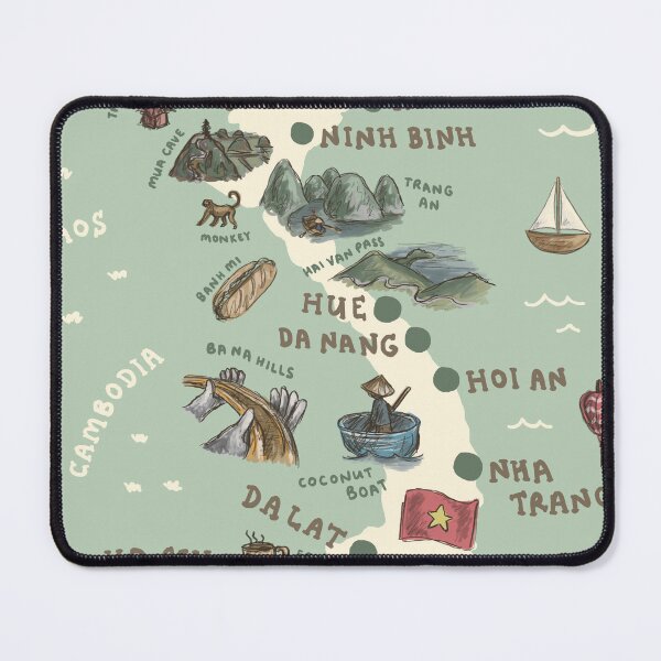 Item preview, Map of Vietnam - Green designed and sold by Those Pencil Shavings.