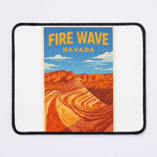 Item preview, Fire Wave Nevada Valley of Fire State Park Mojave Desert Landscape designed and sold by Places On Earth.