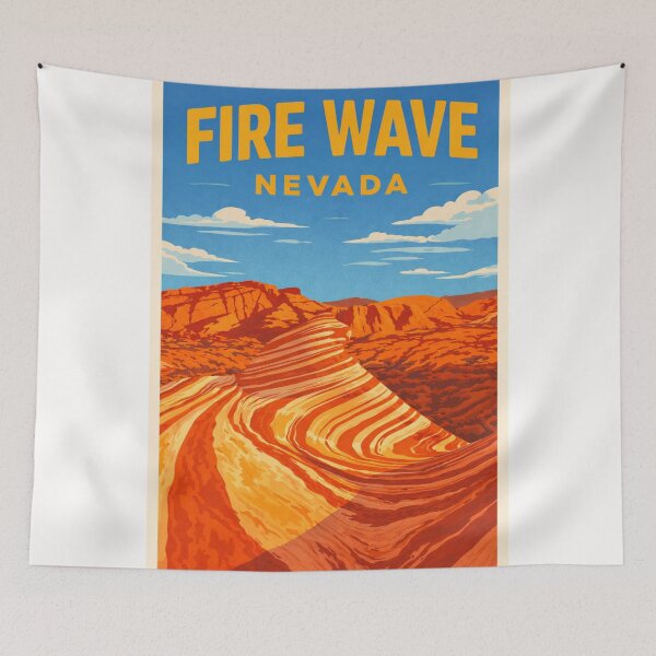 Item preview, Fire Wave Nevada Valley of Fire State Park Mojave Desert Landscape designed and sold by Places On Earth.