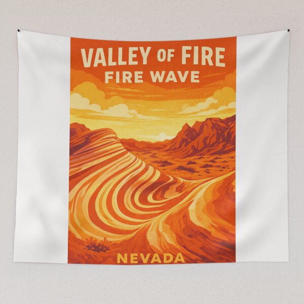 Item preview,  Valley of Fire Nevada Fire Wave Aztec Sandstone Formations designed and sold by Places On Earth.